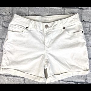 Maurice’s White Jean Shorts